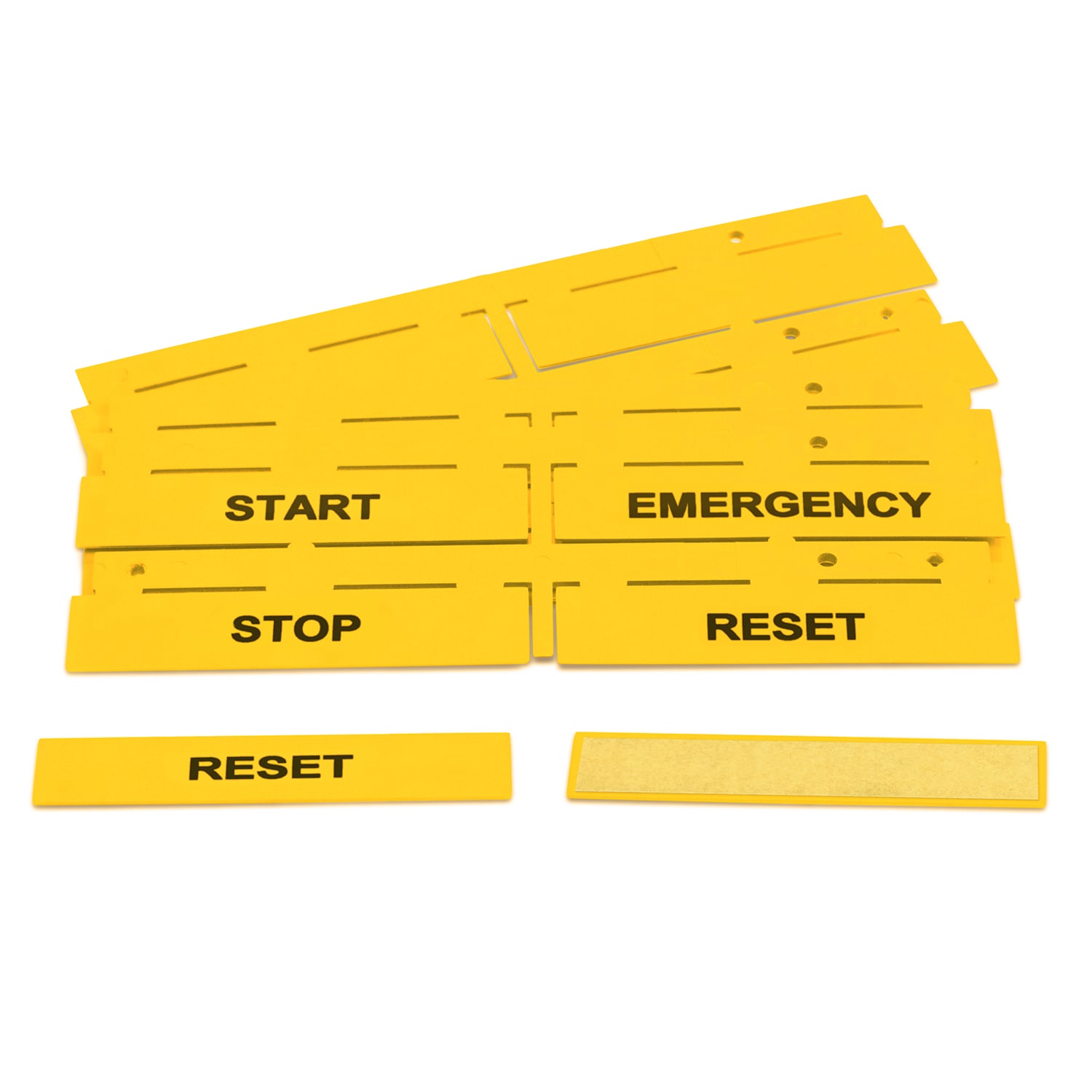 GRAFOPLAST - Targhetta Halogen Free Adesiva Giallo 67x15 mm 96 pezzi