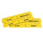 GRAFOPLAST - Targhetta Halogen Free Giallo 67x15 mm 96 pezzi. Targhette rigide prive di alogeni per la siglatura dell'esterno quadro