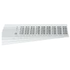 GRAFOPLAST - Targhetta in policarbonato Halogen Free Bianco traslucente 20x9,3 mm 550 pezzi. Targhetta per pulsanti, binari ed apparecchiature da applicare con tubetto halogen free per una marcatura completa priva di alogeni