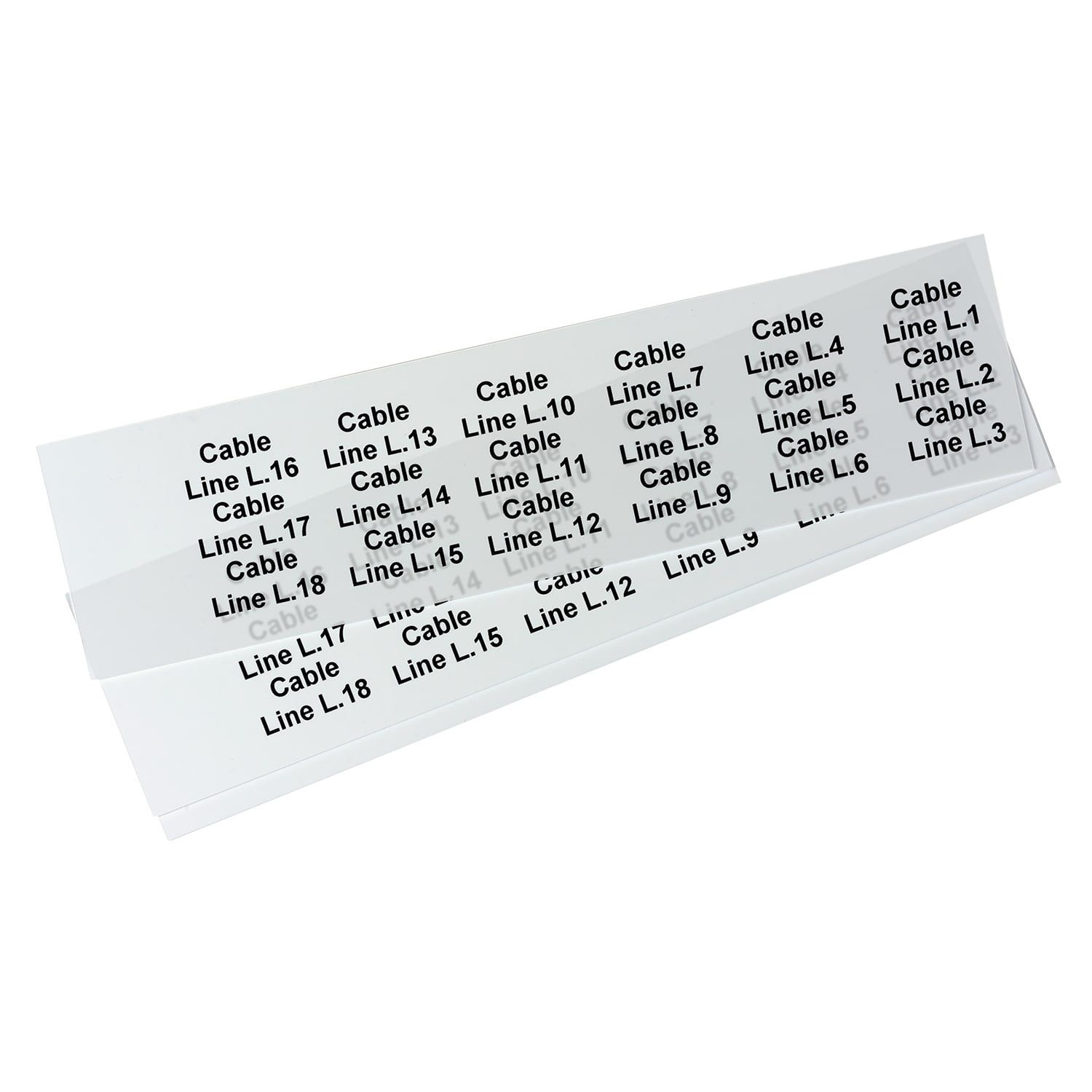 GRAFOPLAST - Targhetta in policarbonato Halogen Free Bianco traslucente 35x15 mm 198 pezzi