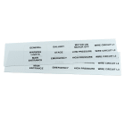 GRAFOPLAST - Targhetta in policarbonato Halogen Free Bianco traslucente 50x15 mm 132 pezzi. Targhetta per pulsanti, binari ed apparecchiature da applicare con tubetto halogen free per una marcatura completa priva di alogeni
