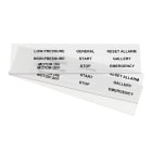 GRAFOPLAST - Targhetta in policarbonato Halogen Free Bianco traslucente 67x15 mm 117 pezzi. Targhetta per pulsanti, binari ed apparecchiature da applicare con tubetto halogen free per una marcatura completa priva di alogeni