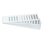 GRAFOPLAST - Targhetta adesiva in policarbonato Halogen Free Bianco traslucente 17x9 mm 660 pezzi. Targhetta per pulsanti, binari ed apparecchiature da incollare tramite il suo adesivo per unamarcatura completa priva di alogeni