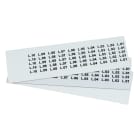 GRAFOPLAST - Targhetta adesiva in policarbonato Halogen Free Bianco traslucente 20x9 mm 550 pezzi. Targhetta per pulsanti, binari ed apparecchiature da incollare tramite il suo adesivo per unamarcatura completa priva di alogeni