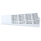 GRAFOPLAST - Targhetta adesiva in policarbonato Halogen Free Bianco traslucente 35x9 mm 330 pezzi. Targhetta per pulsanti, binari ed apparecchiature da incollare tramite il suo adesivo per unamarcatura completa priva di alogeni