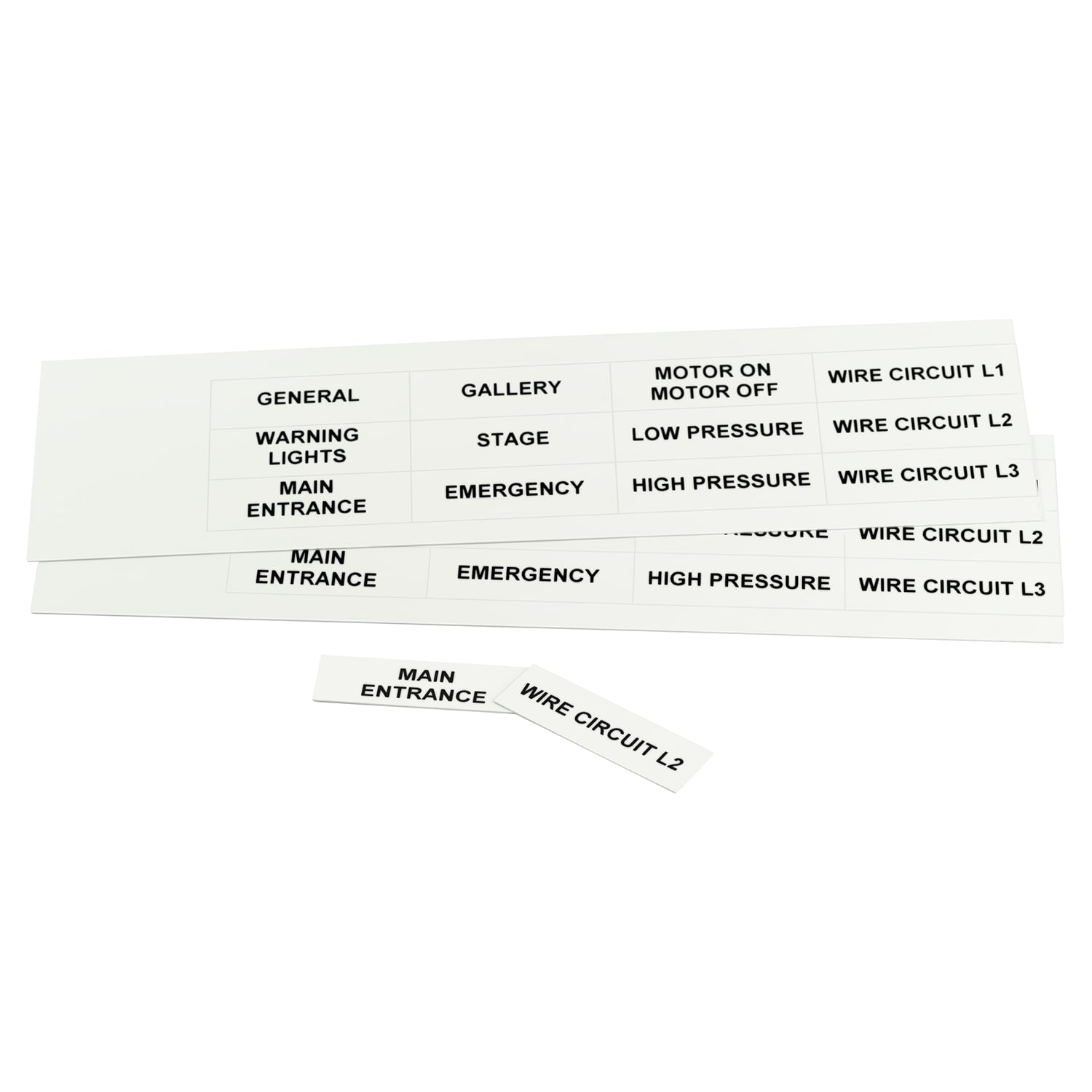 GRAFOPLAST - Targhetta adesiva in policarbonato Halogen Free Bianco traslucente 50x15 mm156 pezzi. Targhetta per pulsanti, binari ed apparecchiature da incollare tramite il suo adesivo per unamarcatura completa priva di alogeni