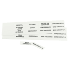 GRAFOPLAST - Targhetta adesiva  in policarbonato Halogen Free Bianco traslucente 50x15 mm156 pezzi. Targhetta per pulsanti, binari ed apparecchiature da incollare tramite il suo adesivo per unamarcatura completa priva di alogeni