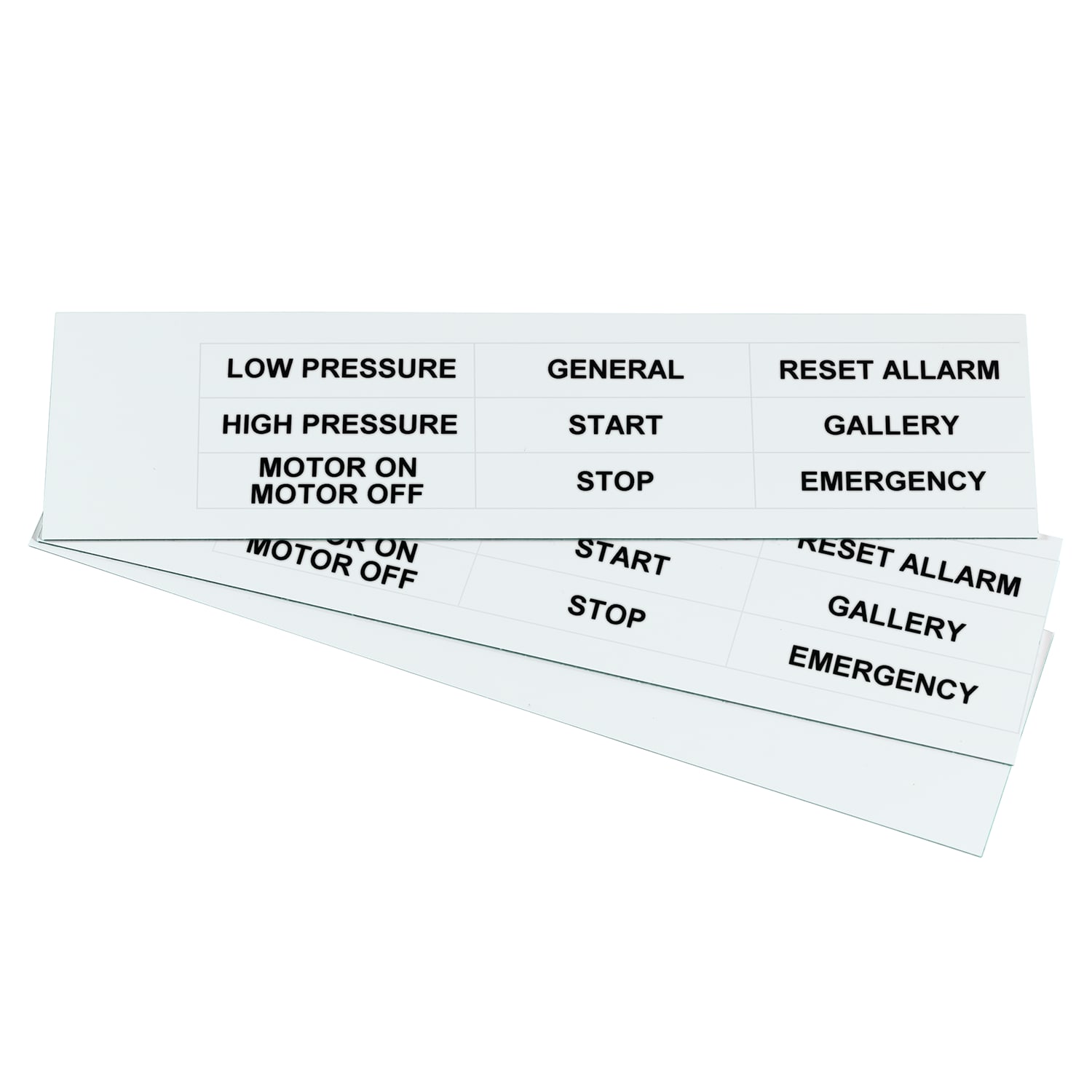 GRAFOPLAST - Targhetta adesiva  in policarbonato Halogen Free Bianco traslucente 67x15mm 117 pezzi. Targhetta per pulsanti, binari ed apparecchiature da incollare tramite il suo adesivo per unamarcatura completa priva di alogeni