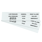 GRAFOPLAST - Targhetta adesiva  in policarbonato Halogen Free Bianco traslucente 67x15mm 117 pezzi. Targhetta per pulsanti, binari ed apparecchiature da incollare tramite il suo adesivo per unamarcatura completa priva di alogeni