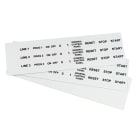 GRAFOPLAST - Targhetta adesiva in policarbonato Halogen Free Bianco traslucente 27x18mm 264 pezzi. Targhetta per pulsanti, binari ed apparecchiature da incollare tramite il suo adesivo per unamarcatura completa priva di alogeni