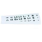GRAFOPLAST - Targhetta adesiva in policarbonato Halogen Free Bianco traslucente 27x20mm 288 pezzi. Targhetta per pulsanti, binari ed apparecchiature da incollare tramite il suo adesivo per unamarcatura completa priva di alogeni