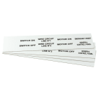GRAFOPLAST - Targhetta adesiva  in policarbonato Halogen Free Bianco traslucente 50x20mm 144 pezzi. Targhetta per pulsanti, binari ed apparecchiature da incollare tramite il suo adesivo per unamarcatura completa priva di alogeni