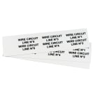 GRAFOPLAST - Targhetta adesiva  in policarbonato Halogen Free Bianco traslucente 67x20mm 108 pezzi. Targhetta per pulsanti, binari ed apparecchiature da incollare tramite il suo adesivo per unamarcatura completa priva di alogeni
