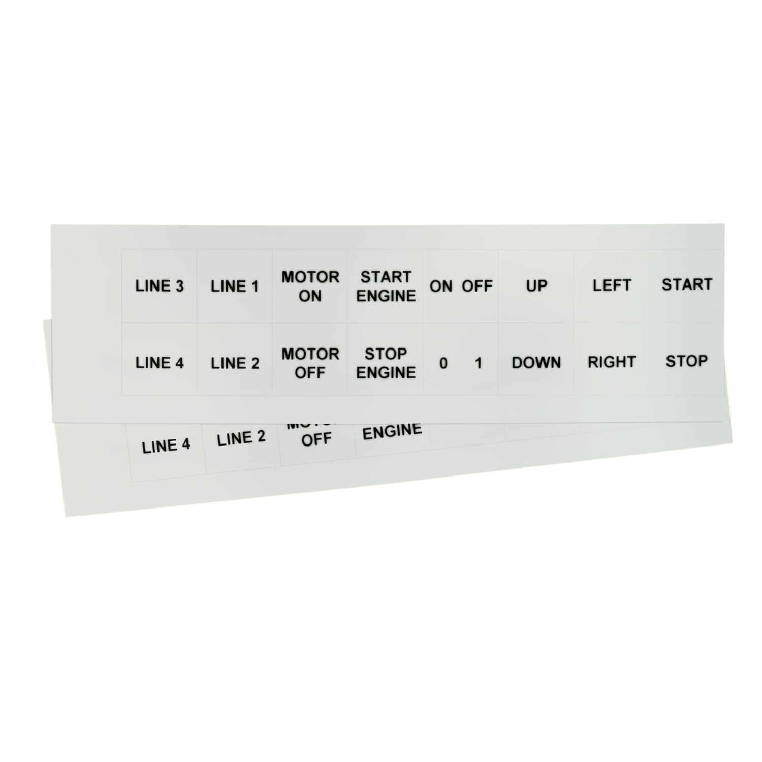 GRAFOPLAST - Targhetta adesiva in policarbonato Halogen Free Bianco traslucente27x27mm 352 pezzi. Targhetta per pulsanti, binari ed apparecchiature da incollare tramite il suo adesivo per unamarcatura completa priva di alogeni