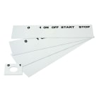 GRAFOPLAST - Targa adesiva in policarbonato Halogen Free Bianco traslucente 50x50mm D=24,5 108 pezzi. Targhetta per pulsanti, binari ed apparecchiature da incollare tramite il suo adesivo peruna marcatura completa priva di alogeni