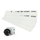 GRAFOPLAST - Targa adesiva in policarbonato Halogen Free Bianco traslucente 50x50mm D=30,5 108 pezzi. Targhetta per pulsanti, binari ed apparecchiature da incollare tramite il suo adesivo peruna marcatura completa priva di alogeni