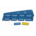 GRAFOPLAST - Targhetta Metal Detectable adesiva 27x15 mm confezione da 192 pezzi. Targhetta rilevabile al metal detector di colore blu per siglare l'interno o l'esterno quadro