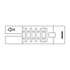 GRAFOPLAST - Piastra per EVOMAX per stampare tessere da Morsetti della serie TB Metal Detectable - Inserimento singolo - 1 pezzo. Accessorio per stampante EVOMAX