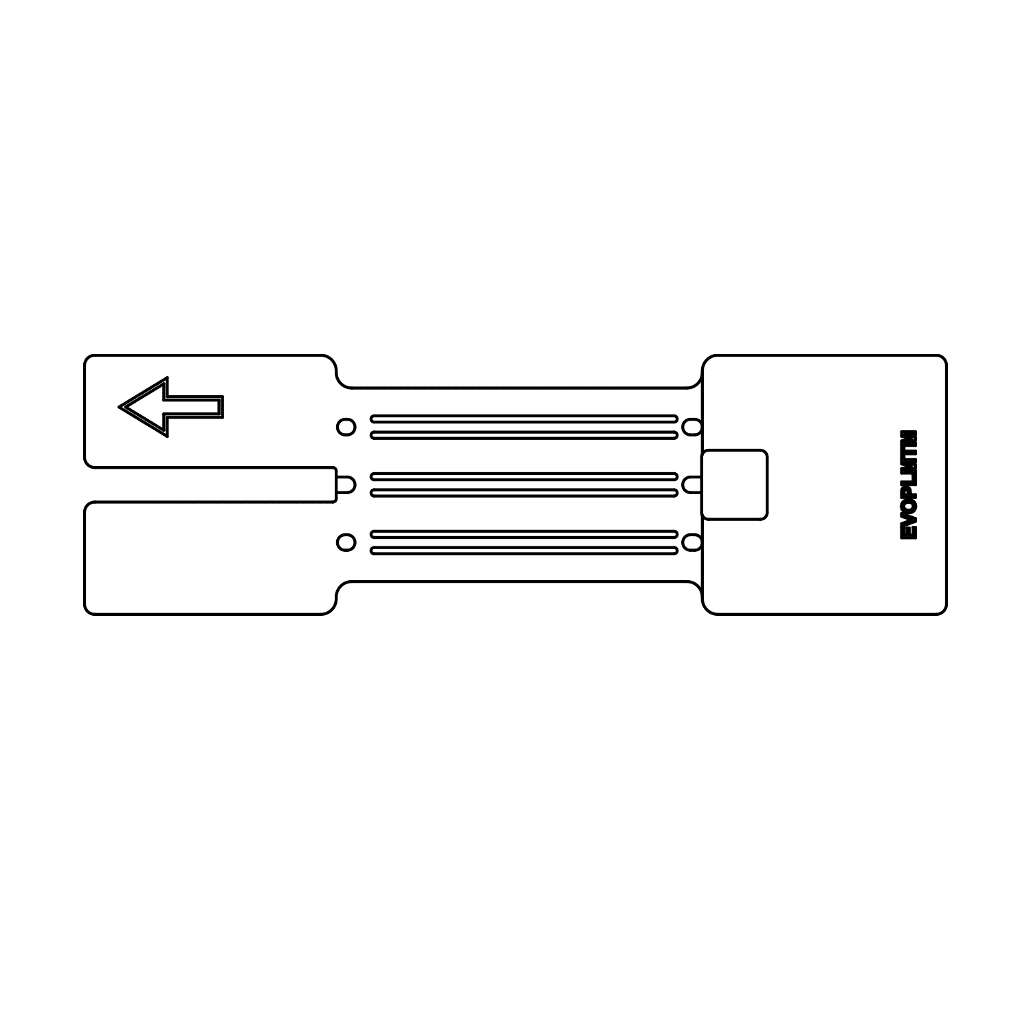 GRAFOPLAST - Piastra per EVOMAX per tessere Marcafilo della SerieTM Metal Detectable - Inserimento singolo