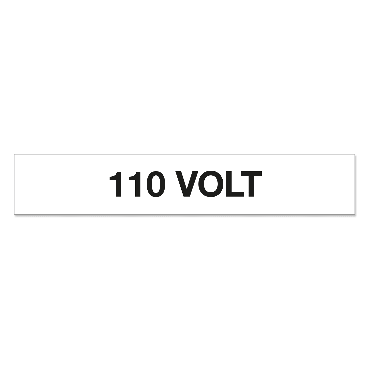 GRAFOPLAST - Targhetta in vinile Adesivo 110 VOLT 68 x 12 mm - 44 pz per foglio
