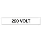 GRAFOPLAST - Etichetta 220 VOLT in vinile adesivo dimensioni L=68 mm, H=12 mm, 44 pz per foglio