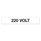 GRAFOPLAST - Targhetta in vinile Adesivo 220 VOLT 68 x 12 mm - 44 pz per foglio