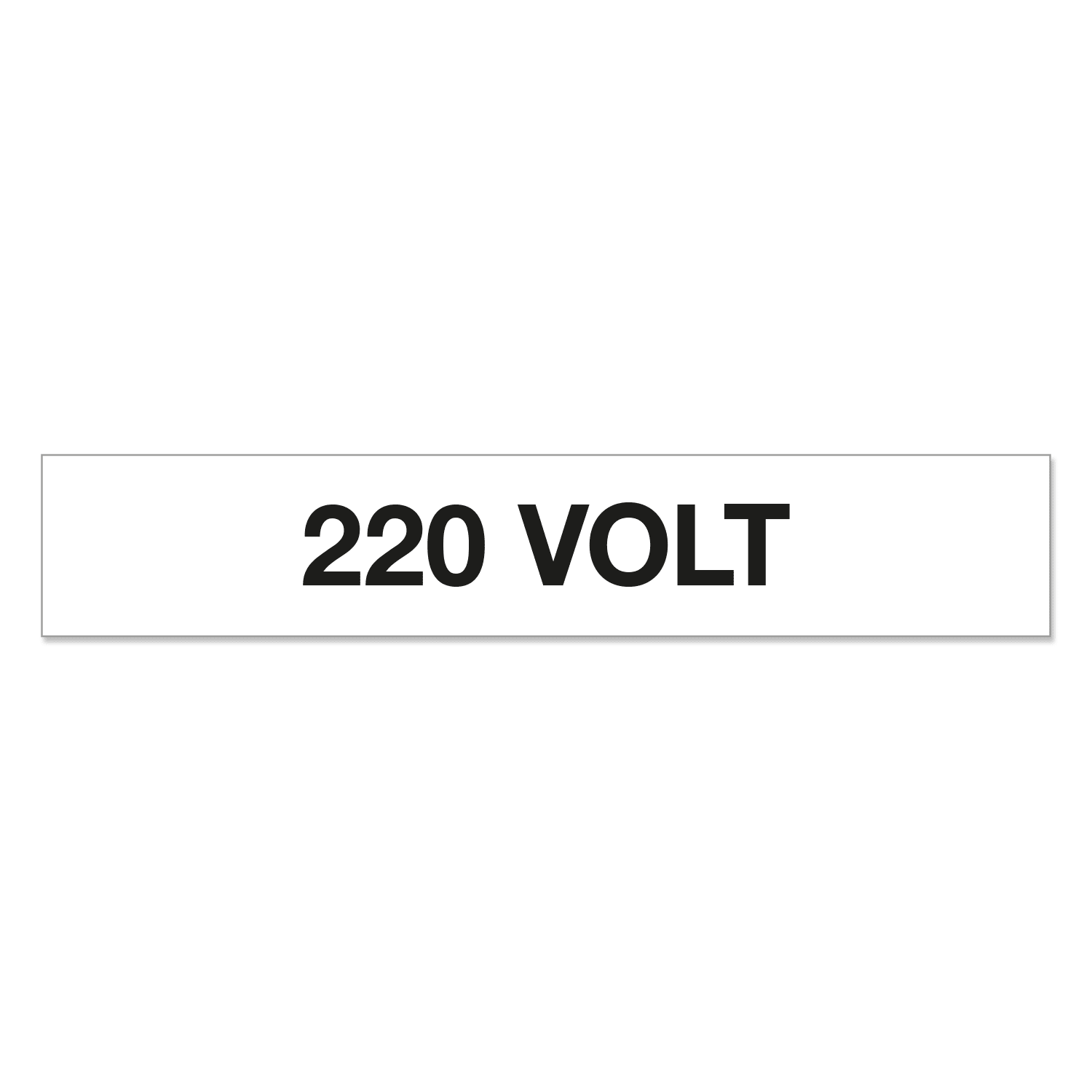 GRAFOPLAST - Targhetta in vinile Adesivo 220 VOLT 51 x 9 mm - 75 pz per foglio