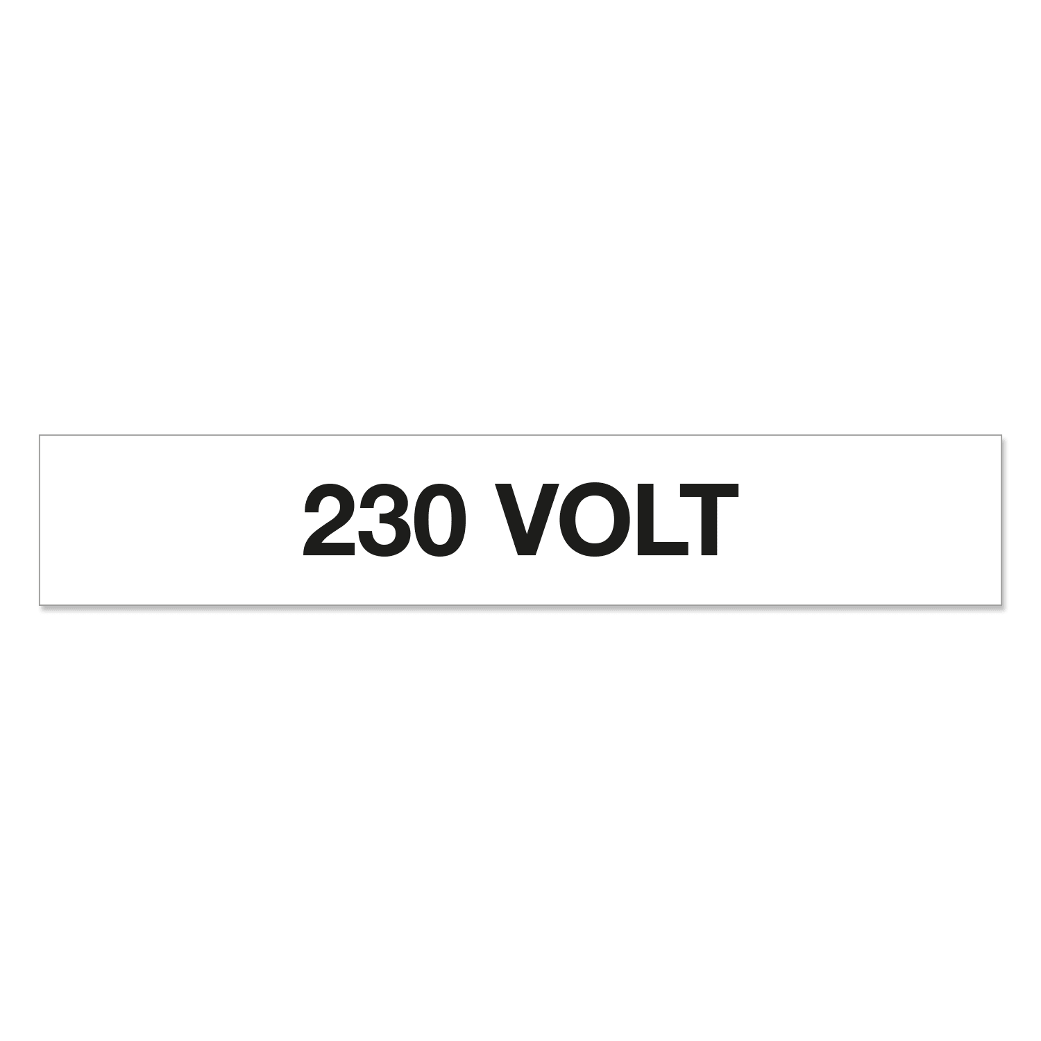 GRAFOPLAST - Etichetta 230 VOLT in vinile adesivo dimensioni L=68 mm, H=12 mm, 44 pz per foglio