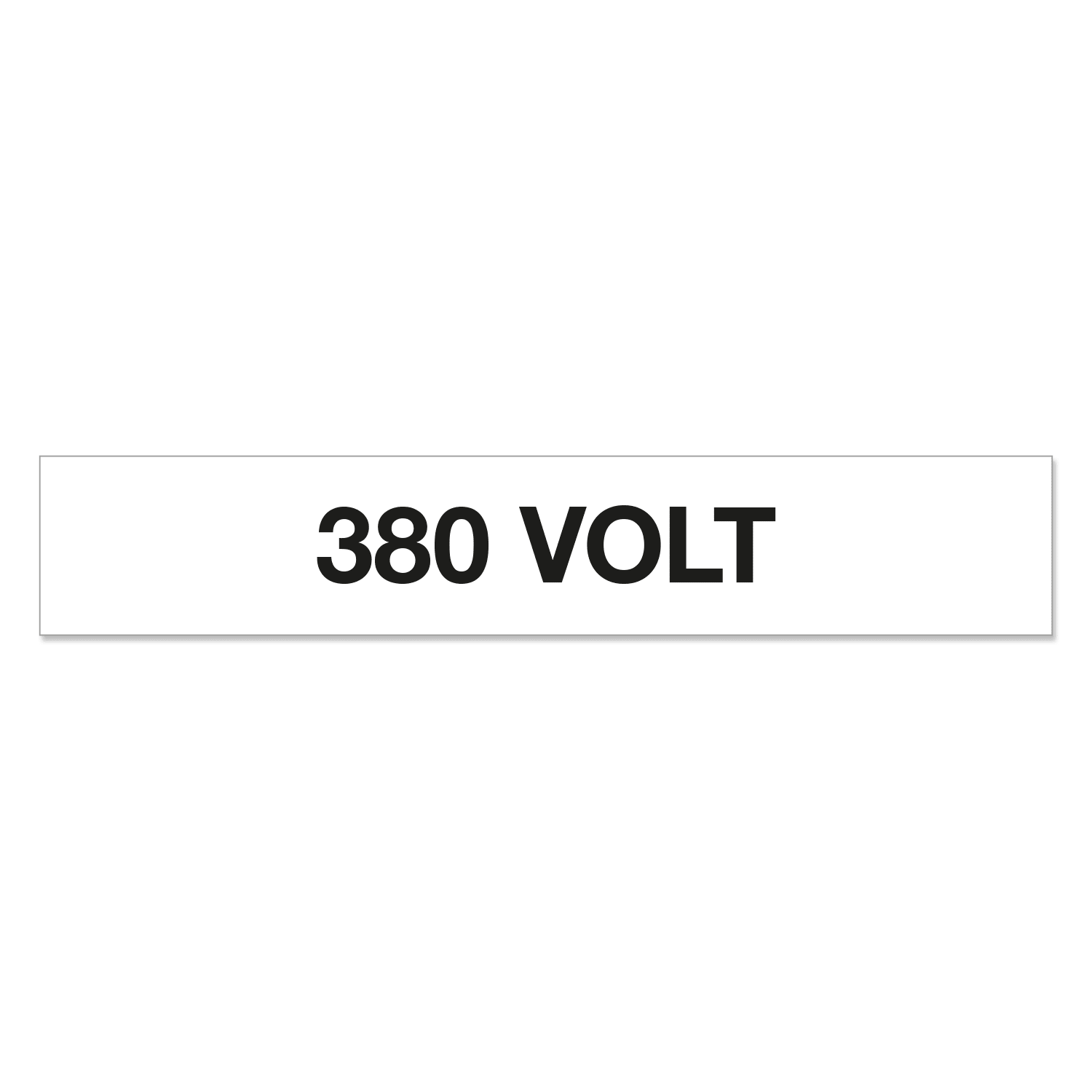 GRAFOPLAST - Targhetta in vinile Adesivo 380 VOLT 51 x 9 mm - 75 pz per foglio