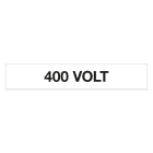 GRAFOPLAST - Targhetta in vinile Adesivo 400 VOLT 68 x 12 mm - 44 pz per foglio
