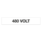 GRAFOPLAST - Etichetta 480 VOLT in vinile adesivo dimensioni L=68 mm, H=12 mm, 44 pz per foglio
