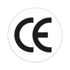 GRAFOPLAST - Etichetta tonda "CE" nero su bianco in vinile adesivo diametro 13 mm, 208 pz per foglio