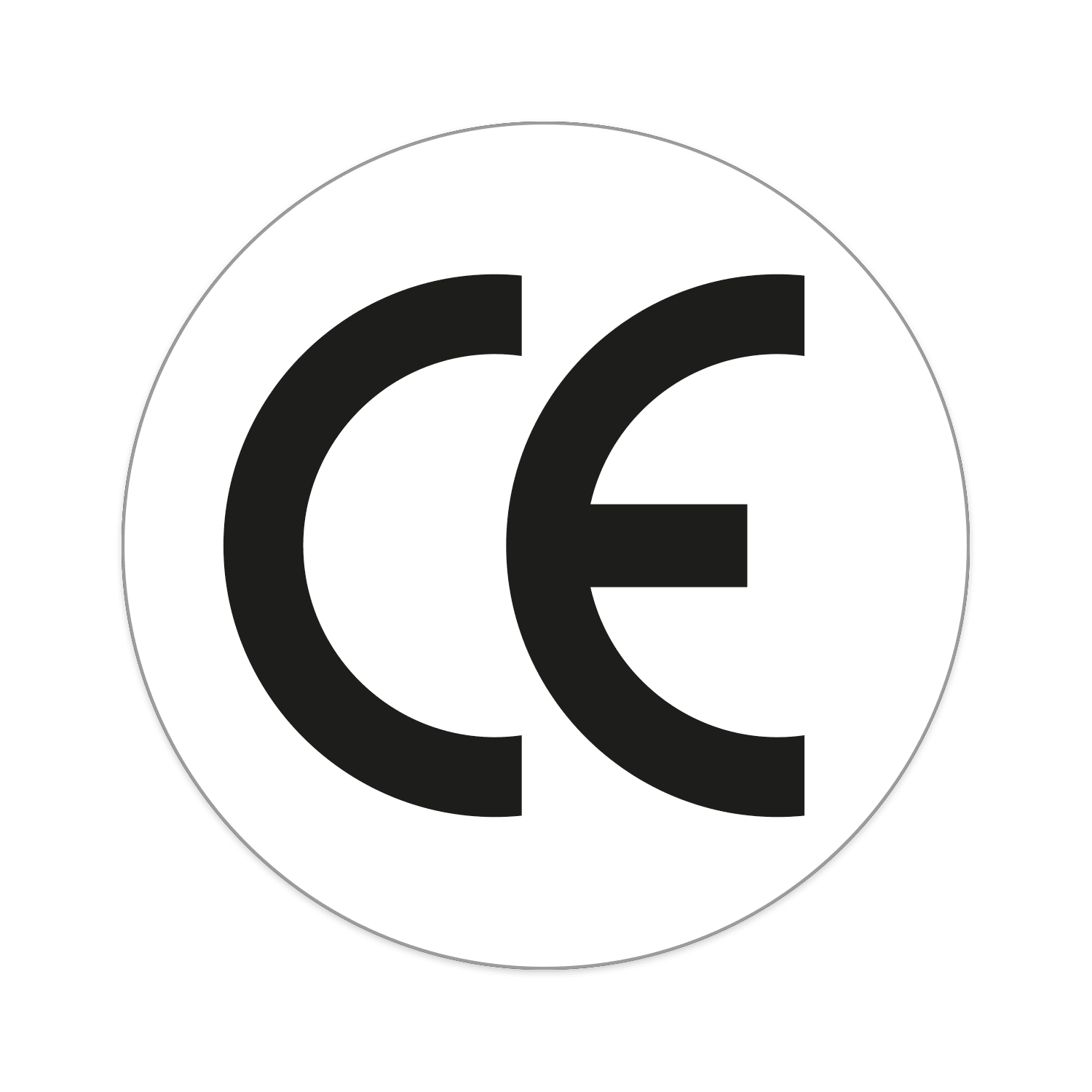 GRAFOPLAST - Etichetta tonda "CE" nero su bianco in vinile adesivo diametro 13 mm, 208 pz per foglio