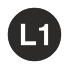 GRAFOPLAST - Etichetta tonda "L1" bianco su nero in vinile adesivo diametro 20 mm, 98 pz per foglio