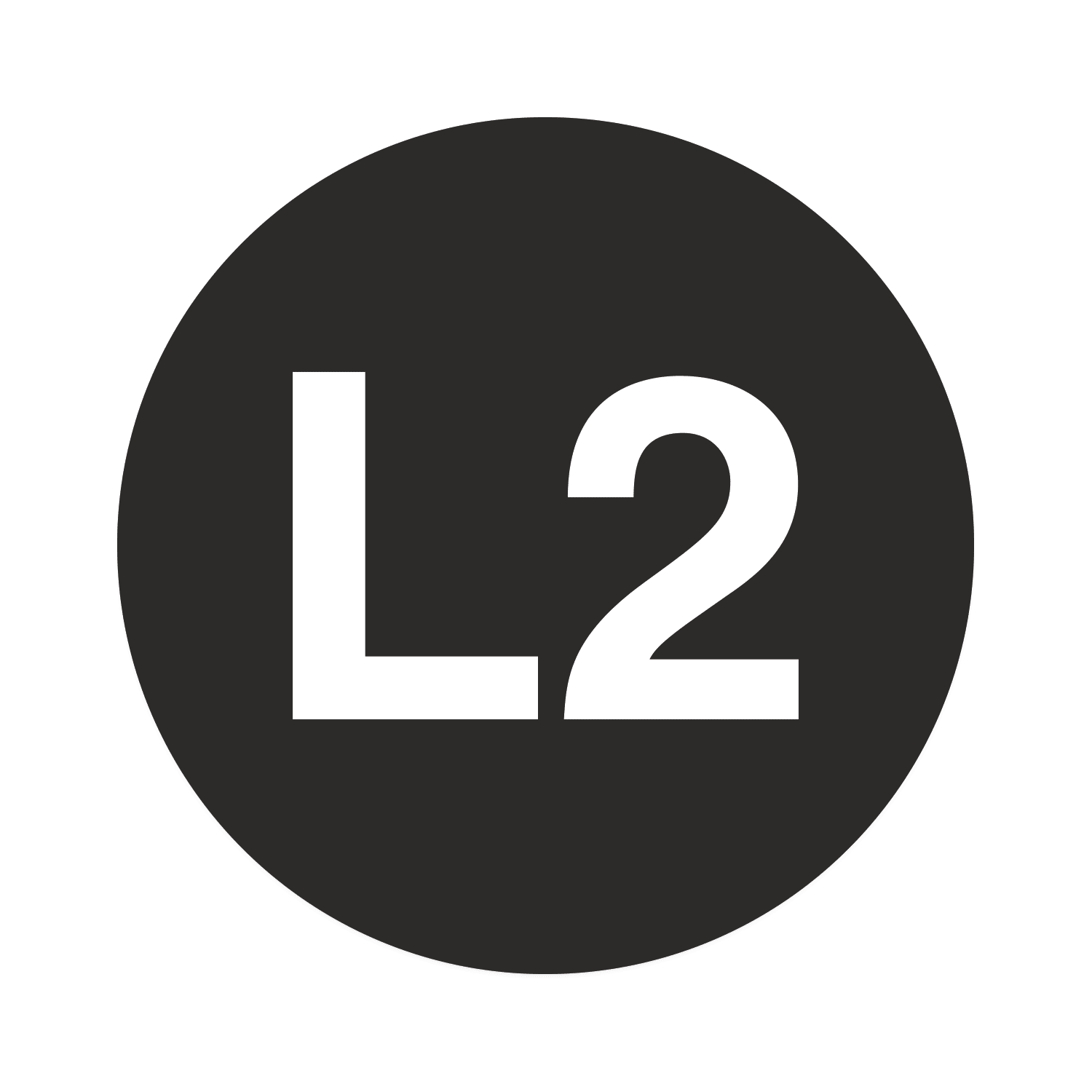 GRAFOPLAST - Etichetta tonda "L2" bianco su nero in vinile adesivo diametro 20 mm, 98 pz per foglio