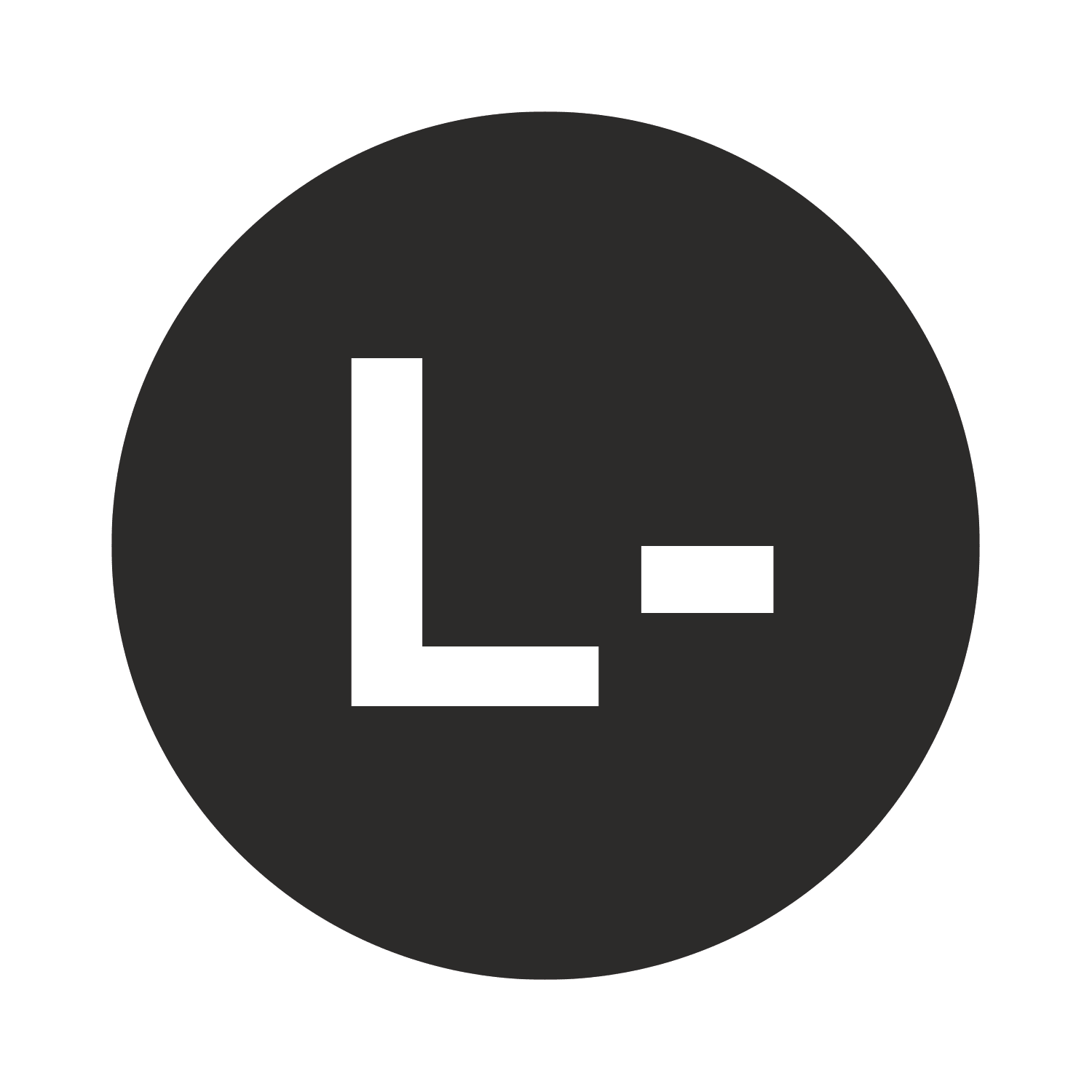 GRAFOPLAST - Etichetta tonda  "L-" bianco su nero in vinile adesivo diametro 20 mm, 98 pz per foglio