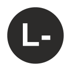 GRAFOPLAST - Etichetta tonda "L-" bianco su nero in vinile adesivo diametro 20 mm, 98 pz per foglio