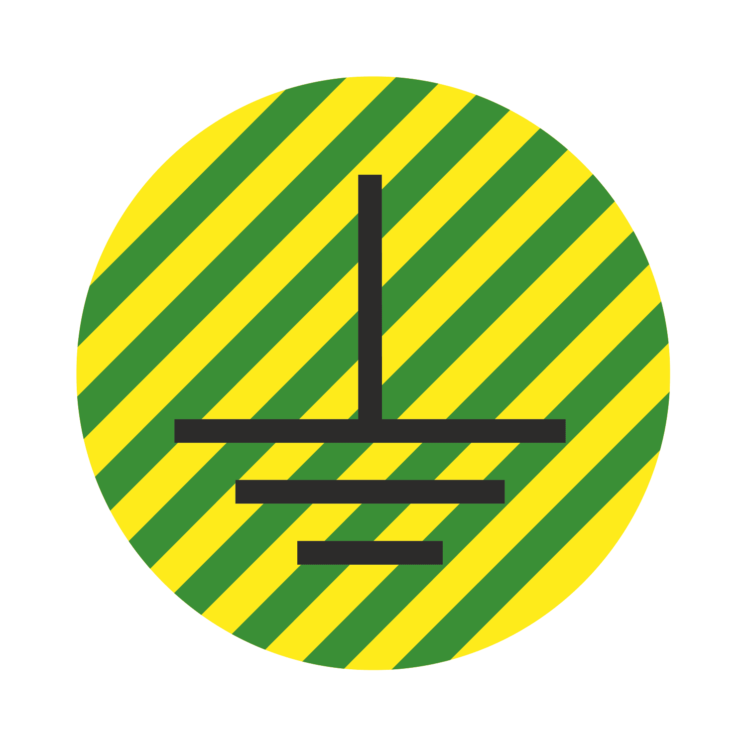 GRAFOPLAST - Etichetta tonda "terra" giallo/verde in vinile adesivo diametro 20 mm, 98 pz per foglio