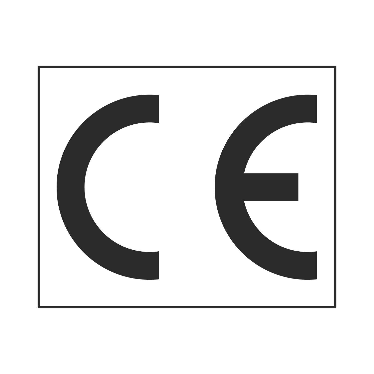 GRAFOPLAST - Etichetta "CE" nero su bianco in vinile adesivo dimensioni L=48 mm, H=39 mm, 25 pz per foglio