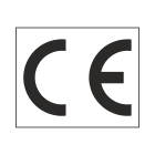 GRAFOPLAST - Etichetta "CE" nero su bianco in vinile adesivo dimensioni L=48 mm, H=39 mm, 25 pz per foglio