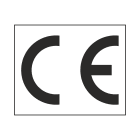 GRAFOPLAST - Etichetta "CE" nero su bianco in vinile adesivo dimensioni L=48 mm, H=39 mm, 25 pz per foglio