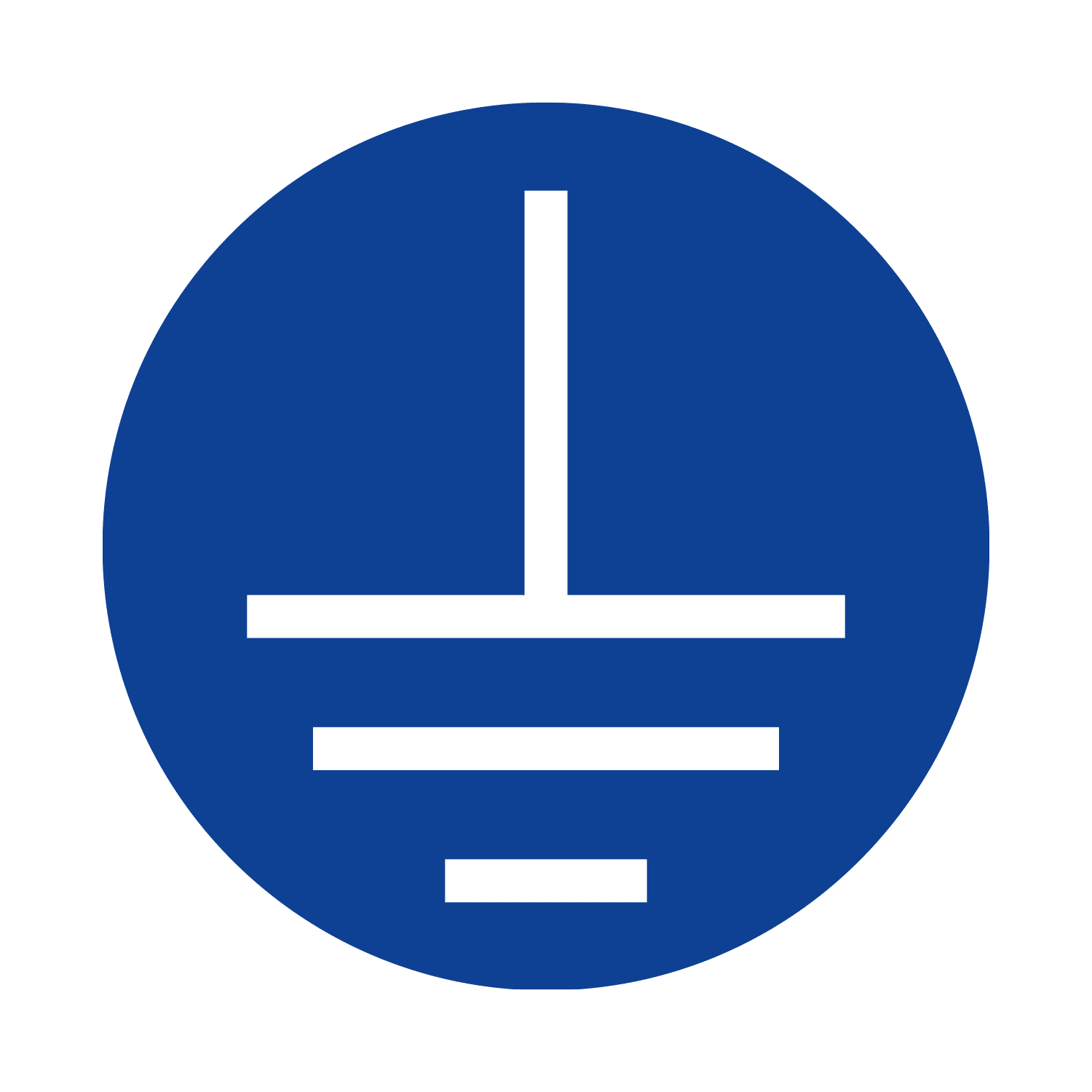 GRAFOPLAST - Etichetta tonda "terra" bianco su blu in vinile adesivo diametro=26 mm, 66 pz per foglio LA21020F1