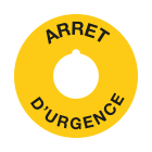 GRAFOPLAST - Etichetta tonda "ARRET D'URGENCE" in vinile adesivo diametro 60 mm, 12 pz per foglio