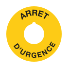 GRAFOPLAST - Etichetta tonda "ARRET D'URGENCE" in vinile adesivo diametro 60 mm, 12 pz per foglio