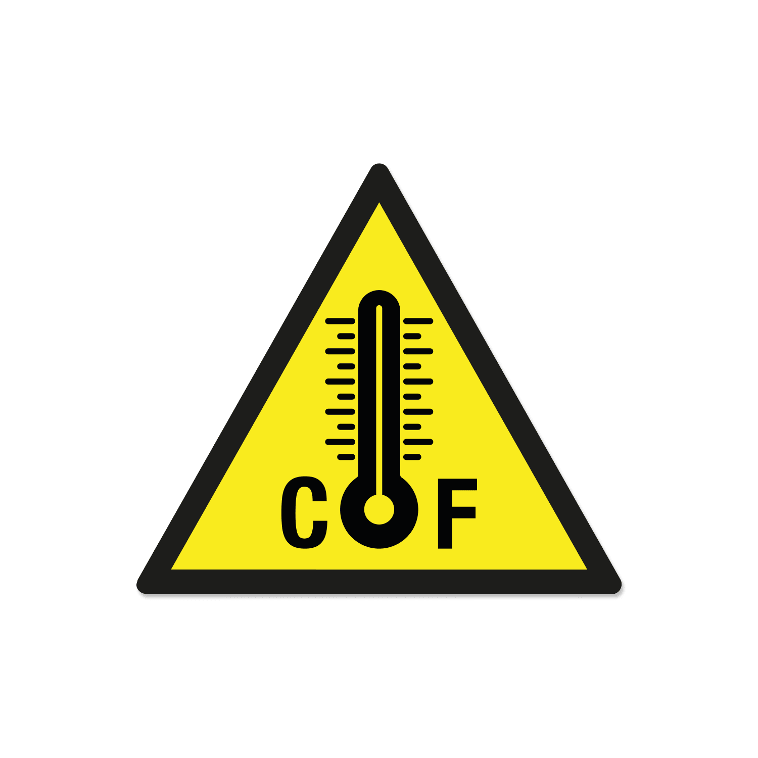 GRAFOPLAST - Etichetta triangolare ALTA TEMPERATURA in policarbonato adesivo dimensioni lato triangolo=34 mm, 70 pz per foglio LAX11120F1