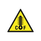 GRAFOPLAST - Etichetta triangolare ALTA TEMPERATURA in policarbonato adesivo dimensioni lato triangolo=34 mm, 70 pz per foglio LAX11120F1