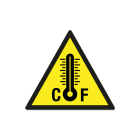 GRAFOPLAST - Etichetta triangolare ALTA TEMPERATURA in policarbonato adesivo dimensioni lato triangolo=34 mm, 70 pz per foglio
