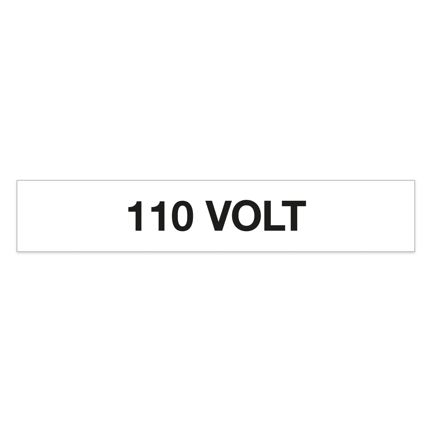 GRAFOPLAST - Etichetta 110 VOLT in policarbonato adesivo dimensioni L=68 mm, H=12 mm, 44 pz per foglio