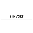 GRAFOPLAST - Etichetta 110 VOLT in policarbonato adesivo dimensioni L=68 mm, H=12 mm, 44 pz per foglio