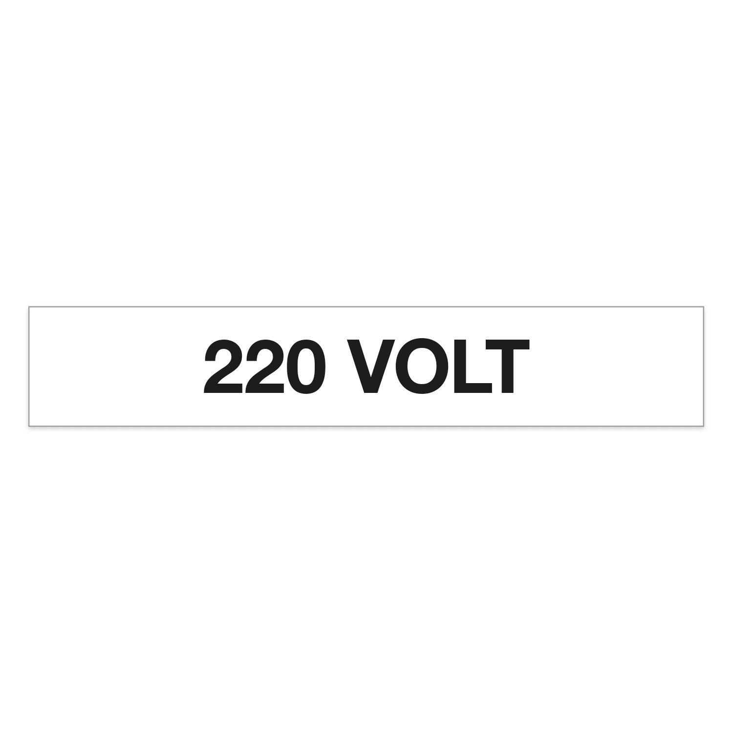 GRAFOPLAST - Etichetta 220 VOLT in policarbonato adesivo dimensioni L=51 mm, H=9 mm, 75 pz per foglio